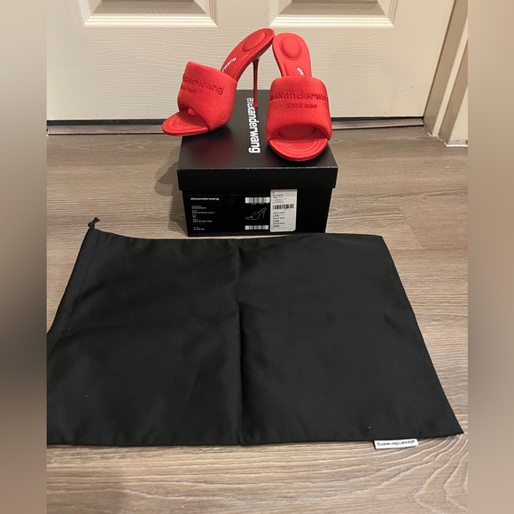 Alexander Wang Sienna Mule Lycra Bright Red 39 9 SOLD OUT - Picture 4 of 6